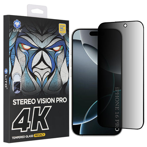 Folie de protectie pentru iPhone 16 Pro, Lito D+ Max 4K Privacy