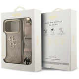 Husa pentru iPhone 17 Pro, Guess Big 4G Classic Logo cu Big Strap Metal Buttons (GUHCP17LP4G4BCSP), roz