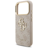 Husa pentru iPhone 17 Pro, Guess Big 4G Classic Logo cu Big Strap Metal Buttons (GUHCP17LP4G4BCSP), roz