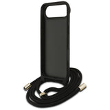 Husa pentru iPhone 17 Air, Guess Crossbody Cord 4G Big Logo (GUHCP17MP4GMGCRW), maro