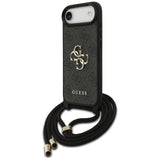 Husa pentru iPhone 17 Air, Guess Crossbody Cord 4G Big Logo (GUHCP17MP4GMGCRK), negru