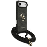 Husa pentru iPhone 17 Air, Guess Crossbody Cord 4G Big Logo (GUHCP17MP4GMGCRK), negru