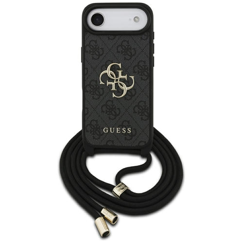 Husa pentru iPhone 17 Air, Guess Crossbody Cord 4G Big Logo (GUHCP17MP4GMGCRK), negru