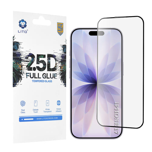 Folie de protectie pentru iPhone 16 Pro, Lito 2.5D FullGlue Glass