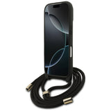 Husa pentru iPhone 17 Pro, Guess Crossbody Cord 4G Big Logo (GUHCP17LP4GMGCRK), negru