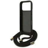 Husa pentru iPhone 17 Pro, Guess Crossbody Cord 4G Big Logo (GUHCP17LP4GMGCRK), negru