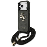 Husa pentru iPhone 17 Pro, Guess Crossbody Cord 4G Big Logo (GUHCP17LP4GMGCRK), negru