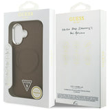 Husa pentru iPhone 17, Guess Hardcase Triangle Logo MagSafe (GUHMP17SPSDTSCMW), maro