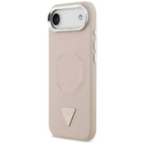Husa pentru iPhone 17 Air, Guess Hardcase Triangle Logo MagSafe (GUHMP17MPSDTSCMP), roz