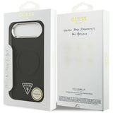 Husa pentru iPhone 17 Air, Guess Hardcase Triangle Logo MagSafe (GUHMP17MPSDTSCMK), negru