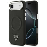 Husa pentru iPhone 17 Air, Guess Hardcase Triangle Logo MagSafe (GUHMP17MPSDTSCMK), negru