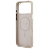 Husa pentru iPhone 17 Pro, Guess Hardcase Triangle Logo MagSafe (GUHMP17LPSDTSCMP), roz