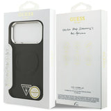 Husa pentru iPhone 17 Pro, Guess Hardcase Triangle Logo MagSafe (GUHMP17LPSDTSCMK), negru