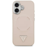 Husa pentru iPhone 17, Guess Hardcase Triangle Logo MagSafe (GUHMP17SPSDTSCMP), roz
