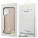 Husa pentru iPhone 17, Guess Hardcase Triangle Logo MagSafe (GUHMP17SPSDTSCMP), roz