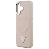 Husa pentru iPhone 17, Guess Hardcase Triangle Logo MagSafe (GUHMP17SPSDTSCMP), roz