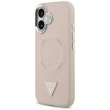 Husa pentru iPhone 17, Guess Hardcase Triangle Logo MagSafe (GUHMP17SPSDTSCMP), roz