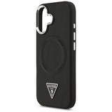 Husa pentru iPhone 17, Guess Hardcase Triangle Logo MagSafe (GUHMP17SPSDTSCMK), negru