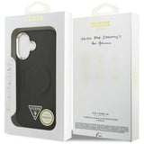 Husa pentru iPhone 17, Guess Hardcase Triangle Logo MagSafe (GUHMP17SPSDTSCMK), negru