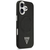 Husa pentru iPhone 17, Guess Hardcase Triangle Logo MagSafe (GUHMP17SPSDTSCMK), negru