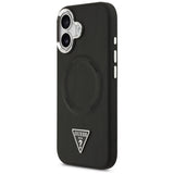 Husa pentru iPhone 17, Guess Hardcase Triangle Logo MagSafe (GUHMP17SPSDTSCMK), negru