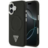 Husa pentru iPhone 17, Guess Hardcase Triangle Logo MagSafe (GUHMP17SPSDTSCMK), negru