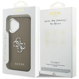 Husa pentru iPhone 17, Guess Hardcase Grained Big 4G Classic Logo (GUHCP17SPG4SMCEW), maro