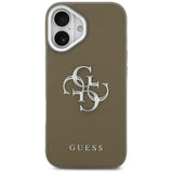 Husa pentru iPhone 17, Guess Hardcase Grained Big 4G Classic Logo (GUHCP17SPG4SMCEW), maro