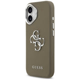 Husa pentru iPhone 17, Guess Hardcase Grained Big 4G Classic Logo (GUHCP17SPG4SMCEW), maro