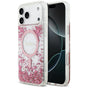 Husa pentru iPhone 17 Pro Max, Guess Resin Bottom Glitter MagSafe (GUHMP17XRGRGEP), roz