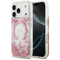 Husa pentru iPhone 17 Pro, Guess Resin Bottom Glitter MagSafe (GUHMP17LRGRGEP), roz