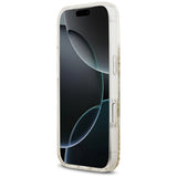 Husa pentru iPhone 17 Pro, Guess Resin Bottom Glitter MagSafe (GUHMP17LRGRGED), auriu