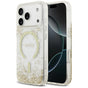 Husa pentru iPhone 17 Pro, Guess Resin Bottom Glitter MagSafe (GUHMP17LRGRGED), auriu