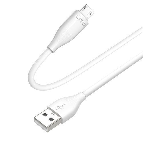 Cablu Lito de date (LD03V), USB to Micro-USB, Incarcare rapida, 2.4A, 1m, alb