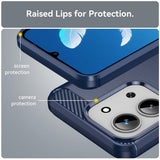 Husa pentru Xiaomi Redmi 15C 4G, Techsuit Carbon Silicone, albastru