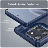 Husa pentru Motorola Moto G86, Techsuit Carbon Silicone, albastru