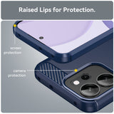 Husa pentru OPPO Reno14 FS 5G, Techsuit Carbon Silicone, albastru