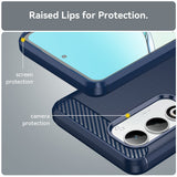 Husa pentru OPPO A5 4G, Techsuit Carbon Silicone, albastru