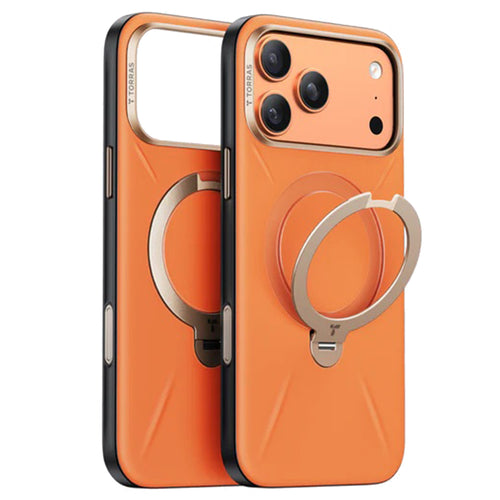Husa pentru iPhone 17 Pro, Torras Qpro Leather Series, portocaliu