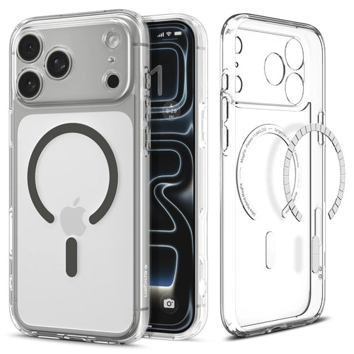 Husa pentru iPhone 17 Pro Max, Spigen Ultra Hybrid MagSafe (ACS10283), transparenta