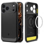 Husa pentru iPhone 17 Pro, Spigen Rugged Armor MagSafe (ACS10329), negru