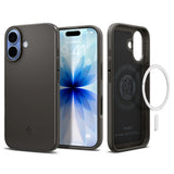 Husa pentru iPhone 17, Spigen Thin Fit MagSafe (ACS10375), cenusiu