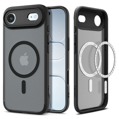 Husa pentru iPhone 17 Air, Spigen Ultra Hybrid MagSafe (ACS10316), cenusiu