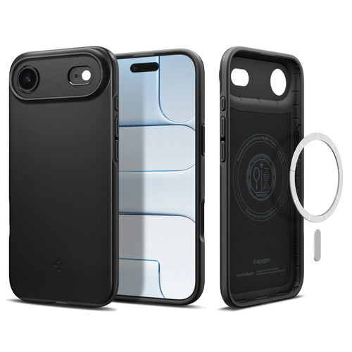 Husa pentru iPhone 17 Air, Spigen Thin Fit MagSafe (ACS10306), negru