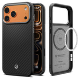Husa pentru iPhone 17 Pro, Spigen Enzo Aramid T MagSafe (ACS09958), negru