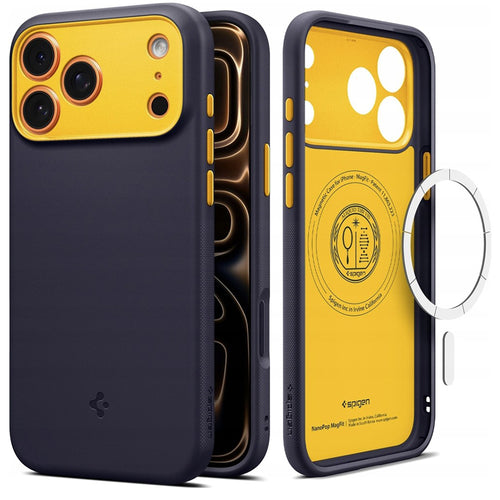 Husa pentru iPhone 17 Pro, Spigen Caseology Nano Pop MagSafe (ACS10326), mov