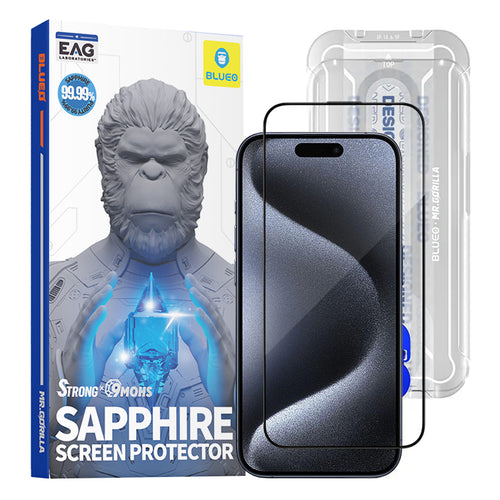 Folie de protectie pentru iPhone 15 Pro, Blueo Premium Sapphire Non Breaking / Scratching 9H Glass