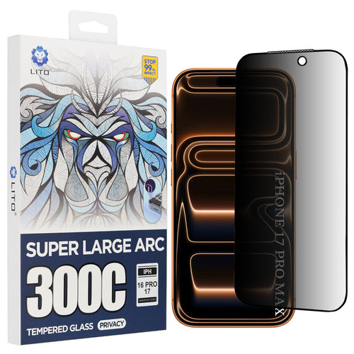 Folie de protectie pentru iPhone 17 Pro Max, Lito D+ Max Privacy 300C