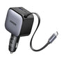 Incarcator auto UGREEN EC602 (55212B), cu Retractabil USB-C cable, USB, Type-C, 60W, negru