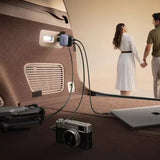 Incarcator auto UGREEN EC603 (55909B), cu Retractabil USB-C Cable, Dual port, 90W, Incarcare rapida, 70cm, negru